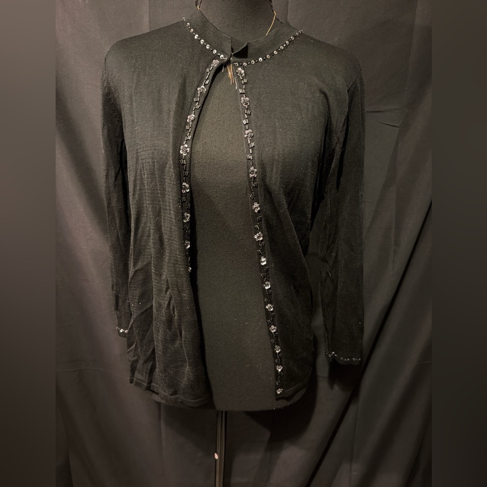 August Silk Black Knitwear